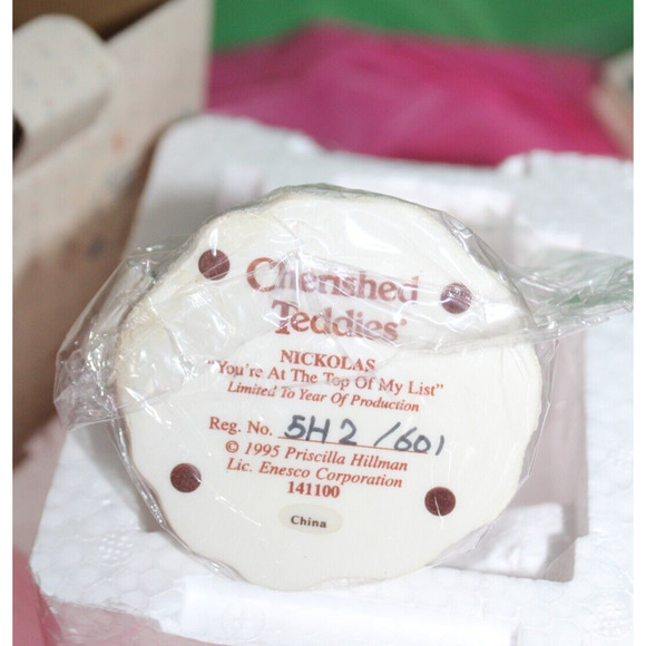 Cherished Teddies Nickolas You're At The Top Of My List Figurine In Box 141100 - Picture 11 of 12